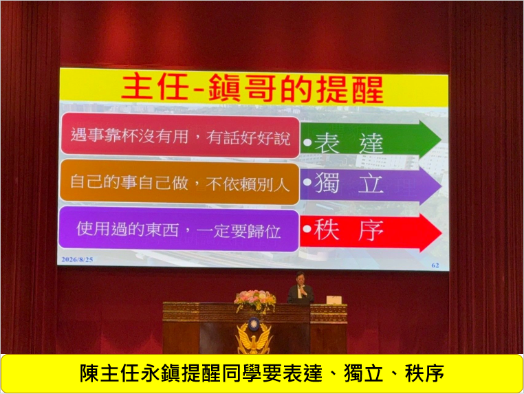 115年8月25日專45期行政警察科新生聆聽科務簡介及警察志業規劃圖片